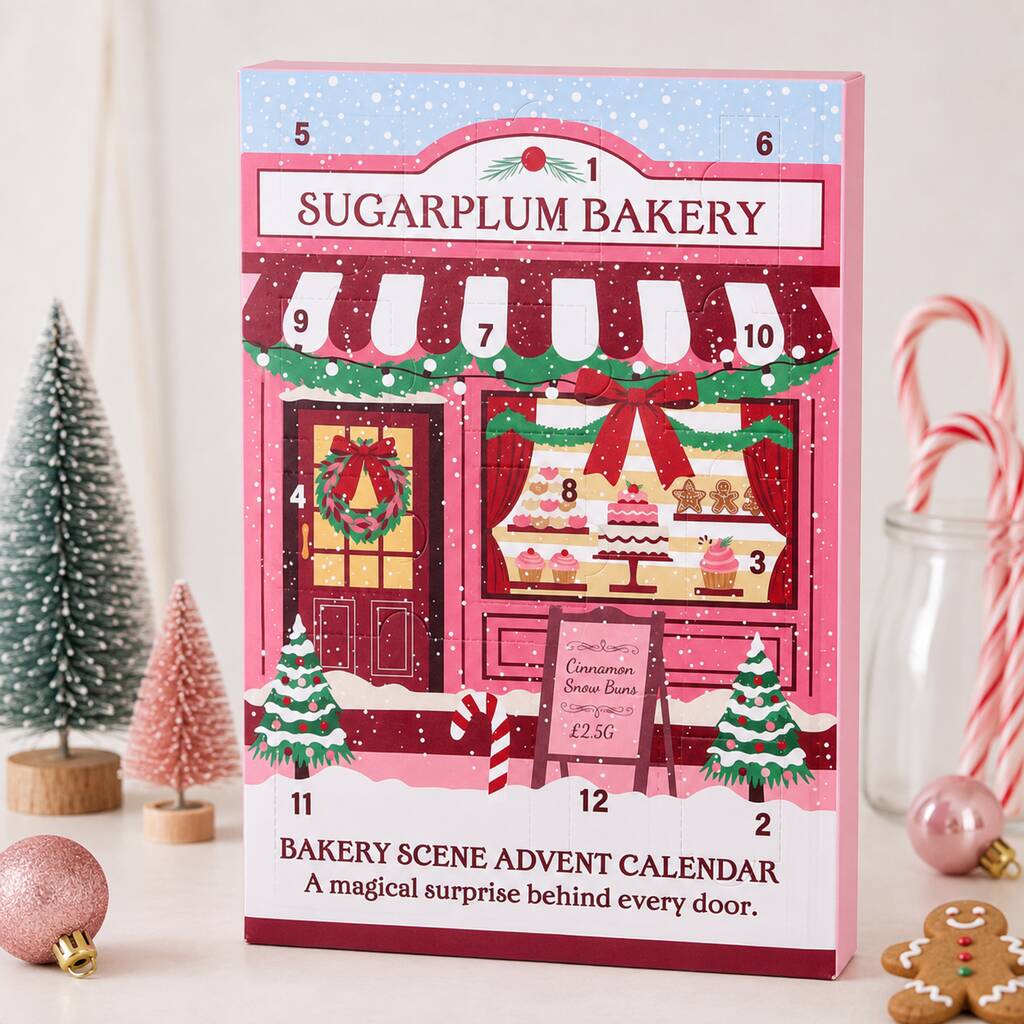 12 Days Christmas Advent Calendar Reusable Sugarplum Bakery Gift