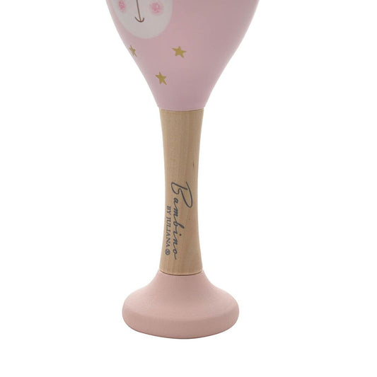 Toy Wooden Maracas Rabbit Pink