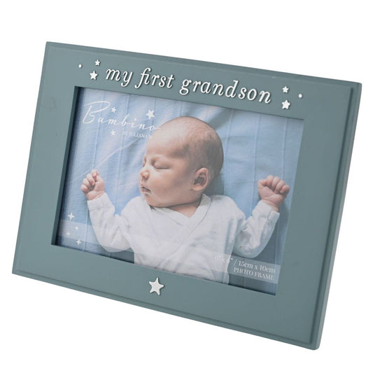 Granddad Gift - 'My First Grandson' Photo Frame 6" x 4"