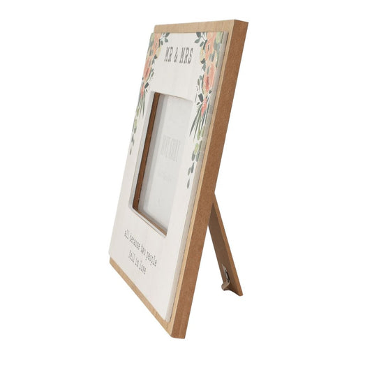 Mr & Mrs Photo Frame 6" x 4 - Wedding Gift