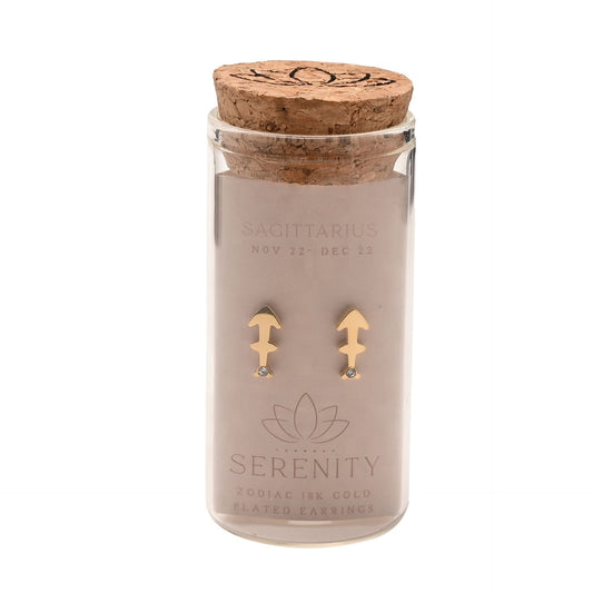 Zodiac 18k Gold Plated Earrings - Sagittarius