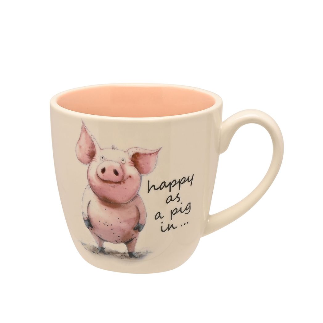 The Funny Farm Mug - "Happy as a Pig in..."