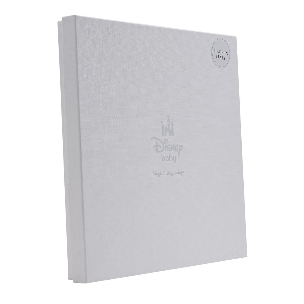Disney Mickey Mouse 12 Month Multi Aperture Real 999 Silver Plate Frame With White Wooden Back