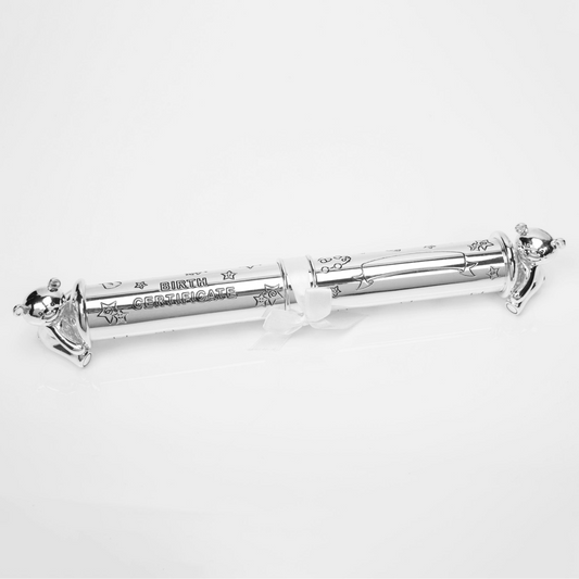 Silver Plated Baby Birth Certificate (36/24)