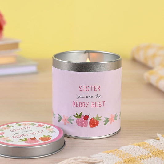 Sister Gifts Tin Candle 8cm x 7.5cm