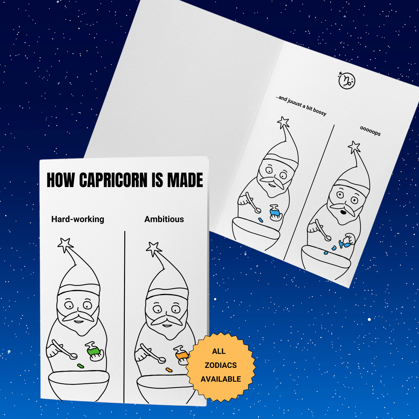 Capricorn Zodiac Card