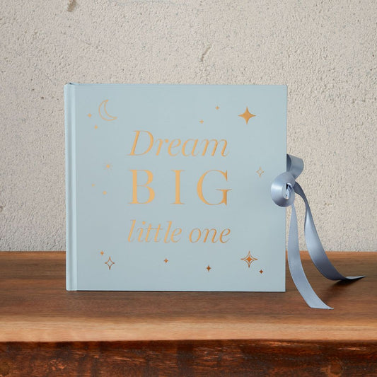 Baby Boy Photo Album "Dream Big" Blue