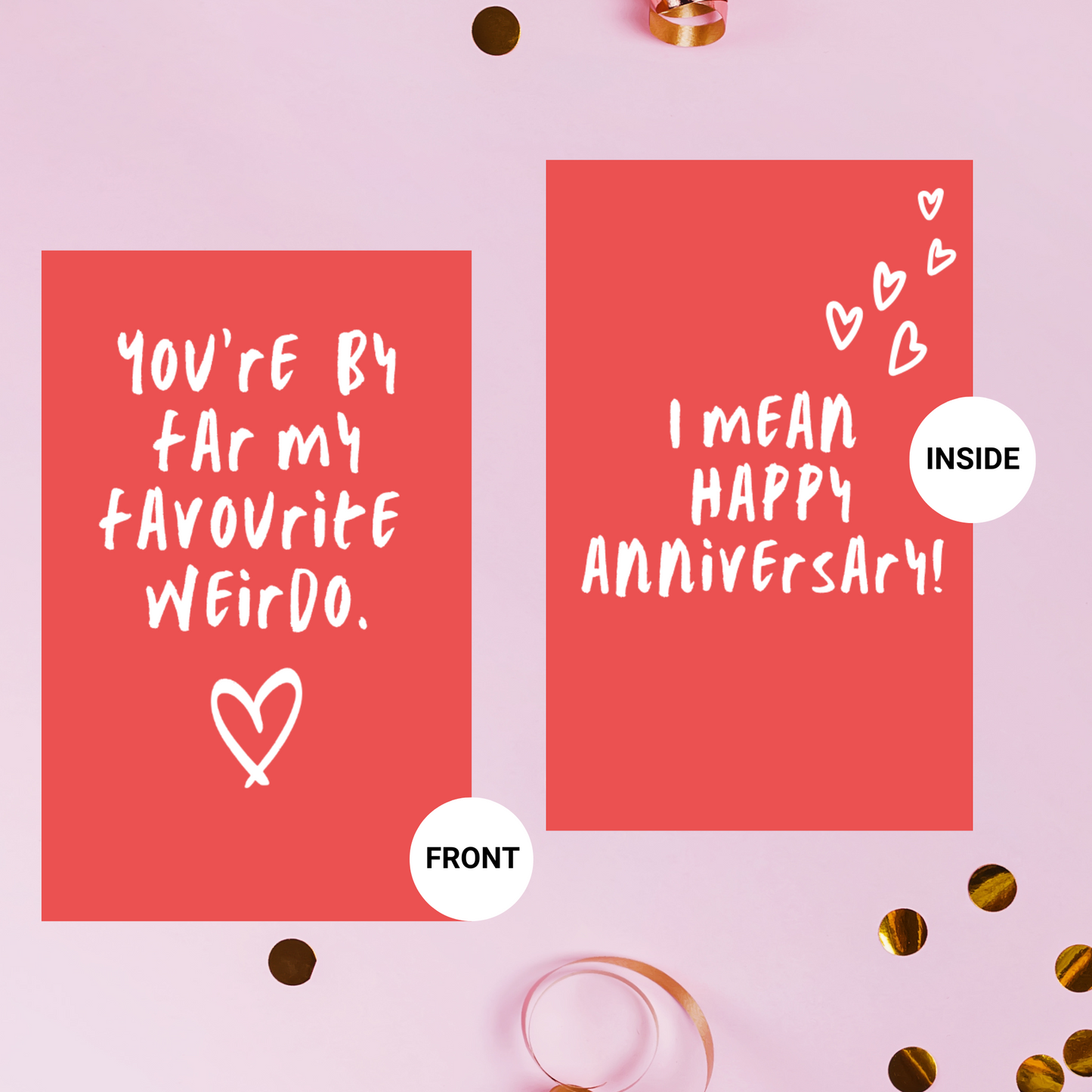 Favourite Weirdo Anniversary Card