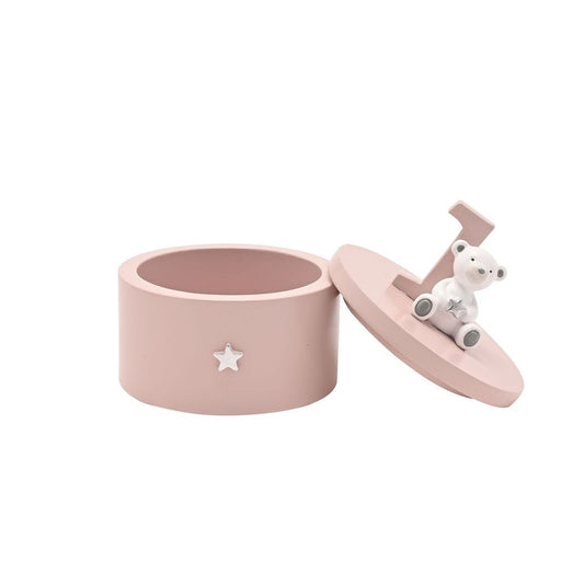 Baby Girl 1st Birthday Gift - Trinket Box - Pink