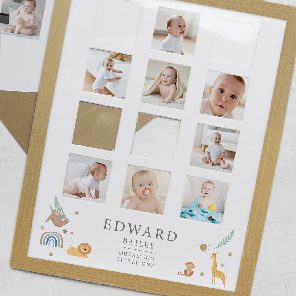 Baby Gifts My First Year Photo Memories Print