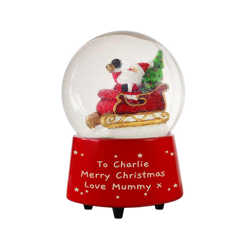 Baby's First Christmas Musical Snow Globe Personalised