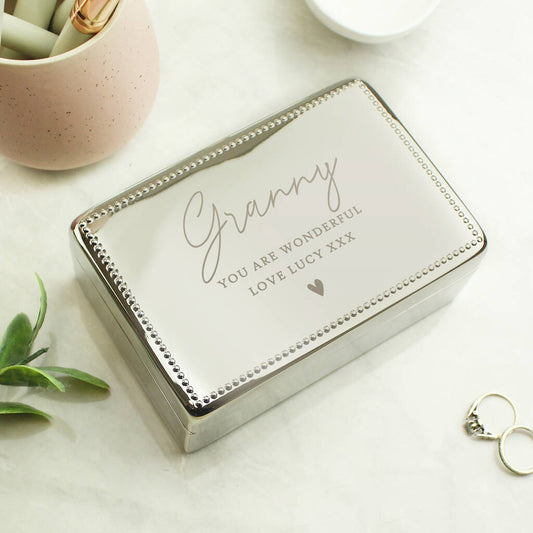 Birthday Gifts For Her Personalised Jewellery Box
