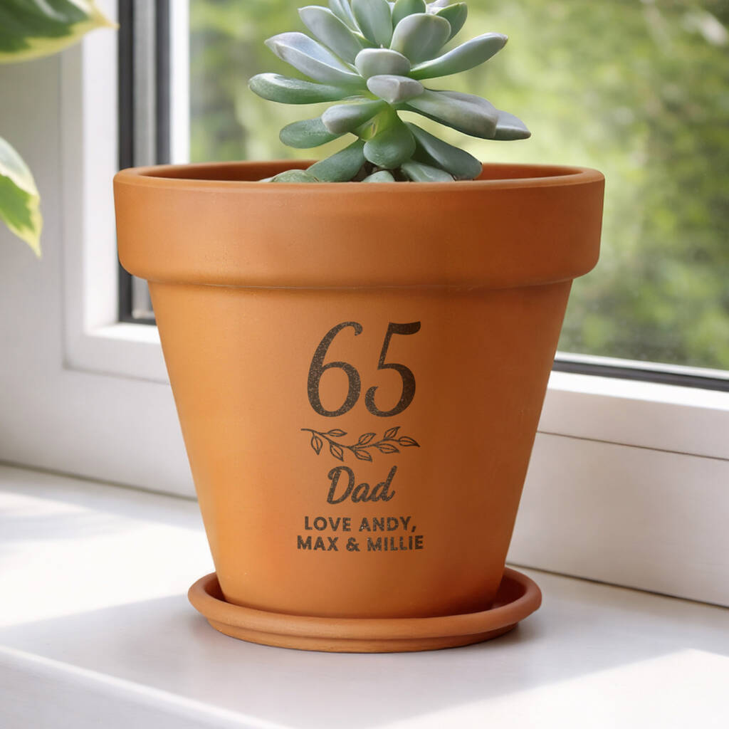 Birthday Gifts For Women Personalised Plant Pot Big Number