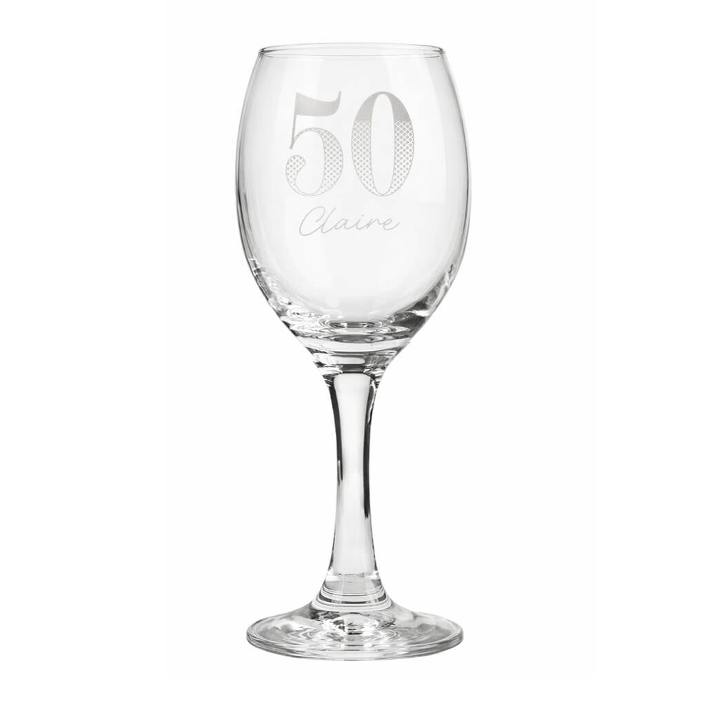 Birthday Gifts Personalised Wine Glass Big Age