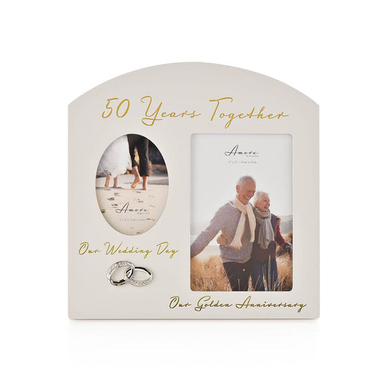 50th Anniversary Gift - Double Photo Frame