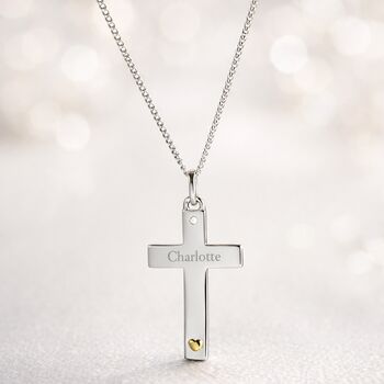 Christening Gift Personalised Silver Religious Necklace