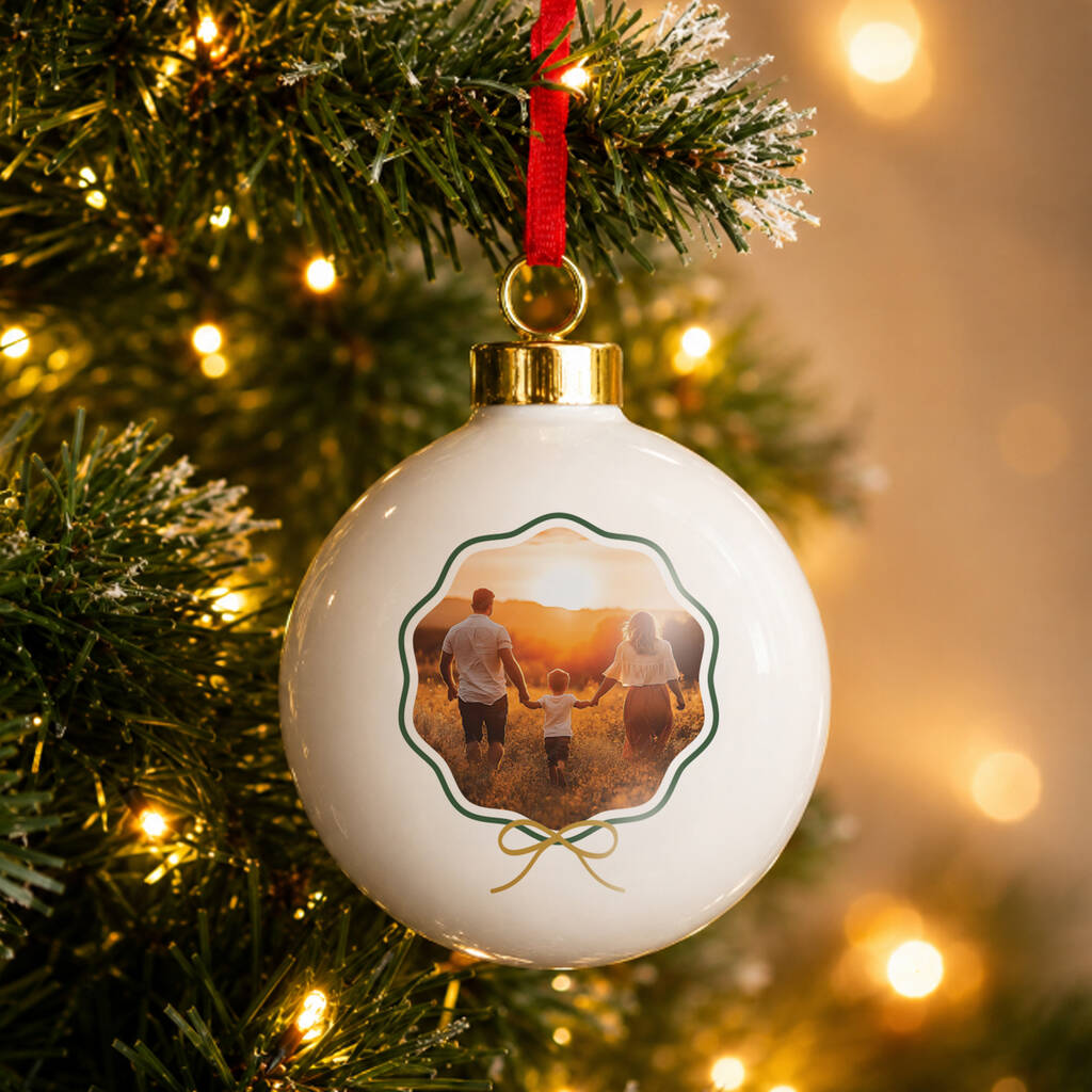 Christmas Bauble Photo Personalised Christmas Gift For Parents
