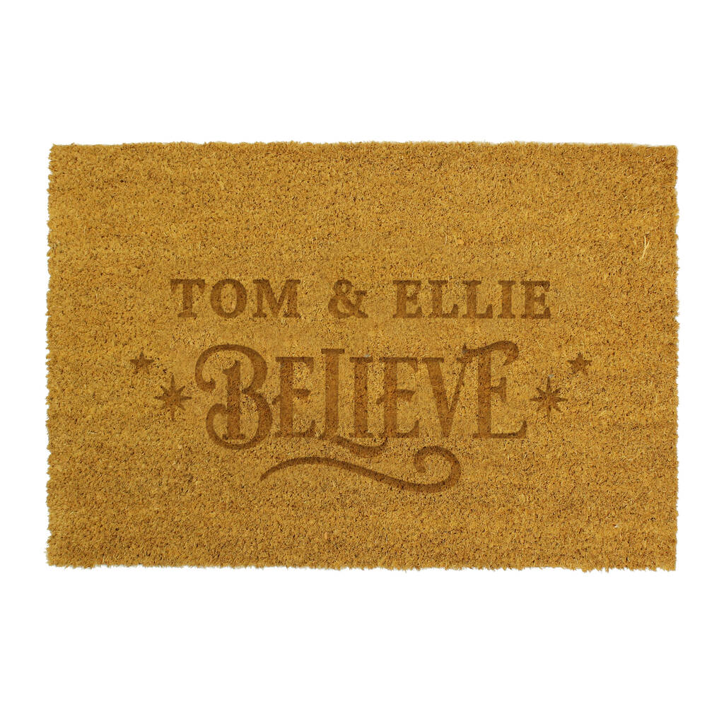 Christmas Doormat Believe Xmas Home Gift