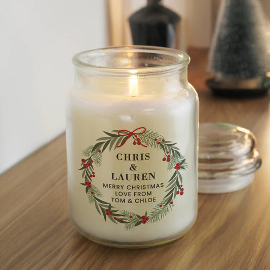 Christmas Scented Candle Personalised Gift