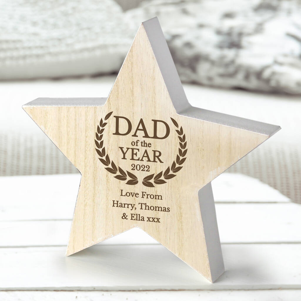 Dad Of The Year Star Trophy Award Father Gifts