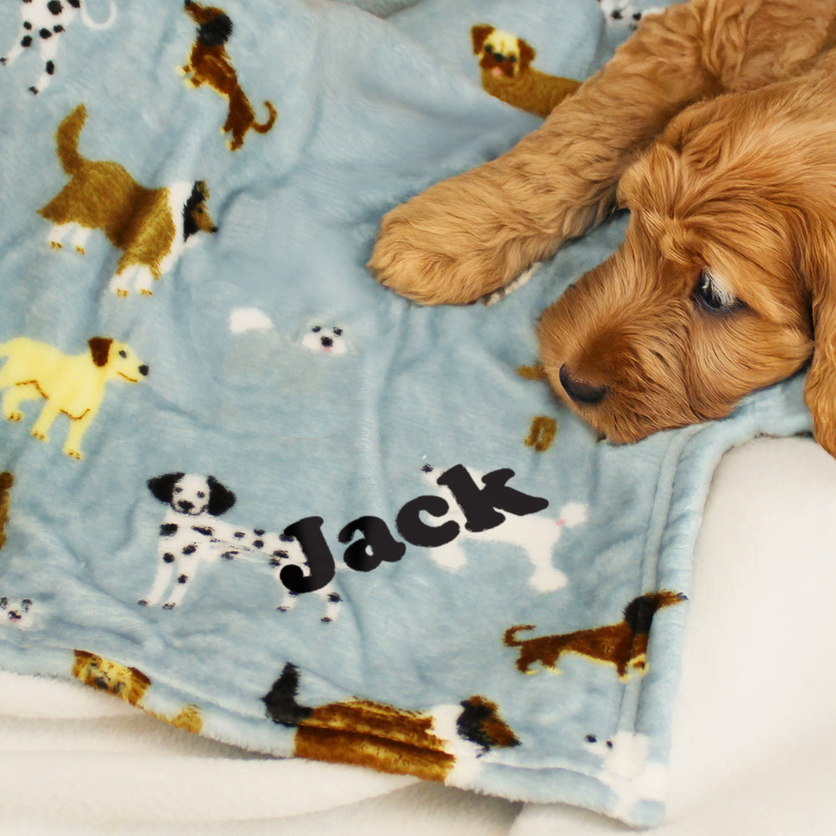 Dog Gifts Personalised Dog Fleece Blanket