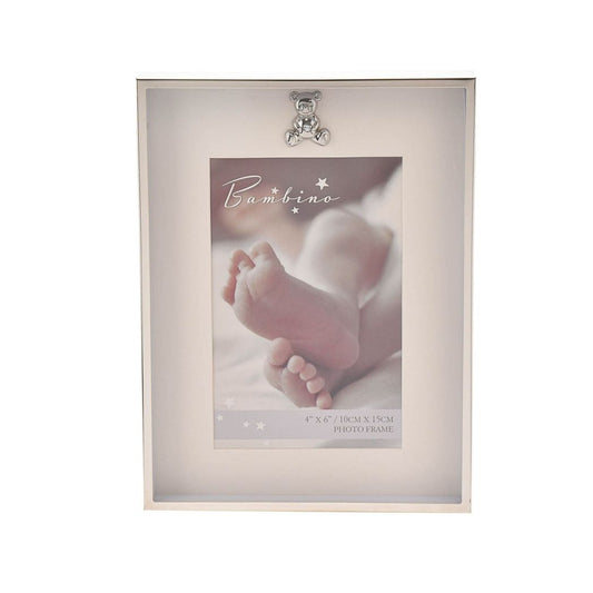 Baby Silver Plated Photo Frame Teddy 4" x 6"