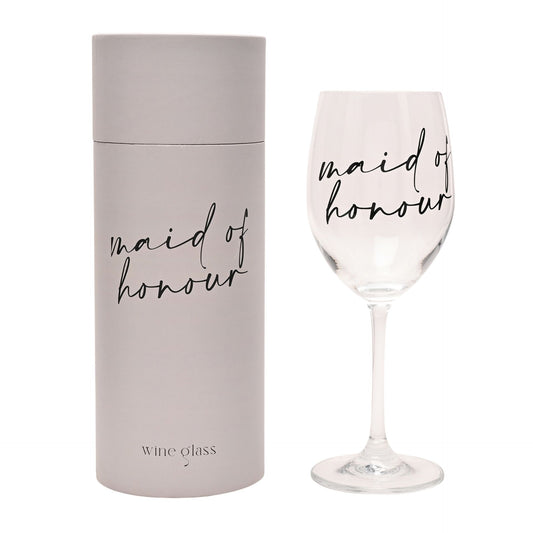 Maid Of Honour Gift Wine Glass