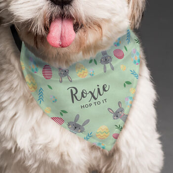 Easter Dog Bandana Personalised With Dog Name