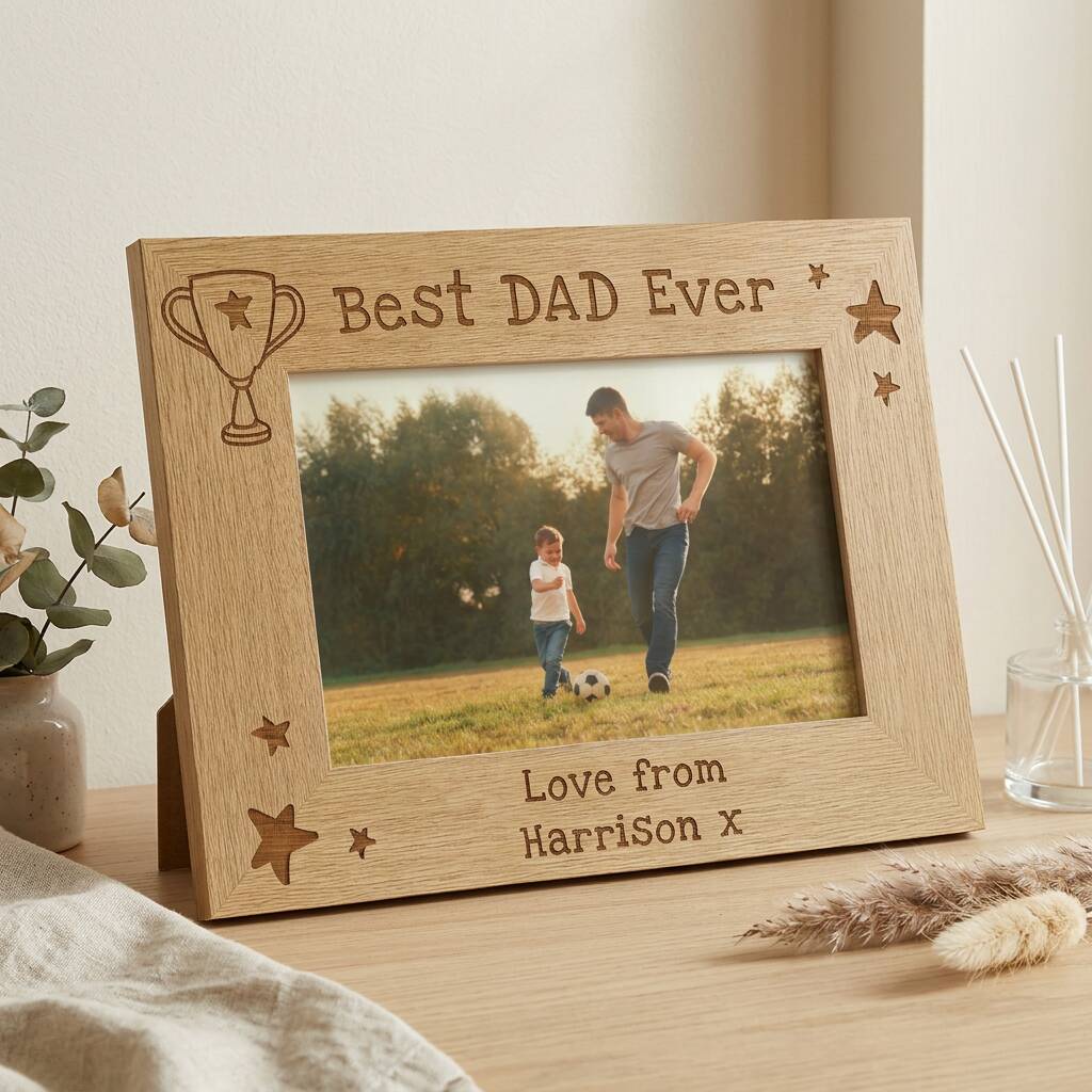 Fathers Day Gifts Engraved Photo Frame 6x4