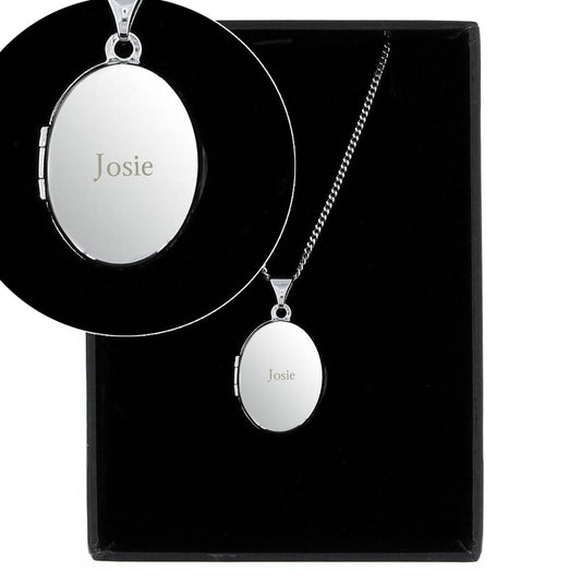 Gifts For Her Personalised Silver Photo Locket Necklace