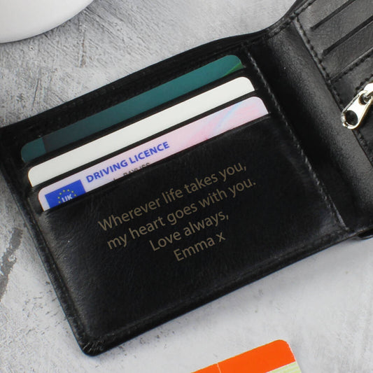 Gifts For Him Personalised Leather Wallet For Men