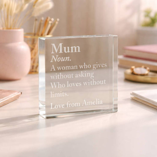 Personalised Definition Crystal Ornament Gift