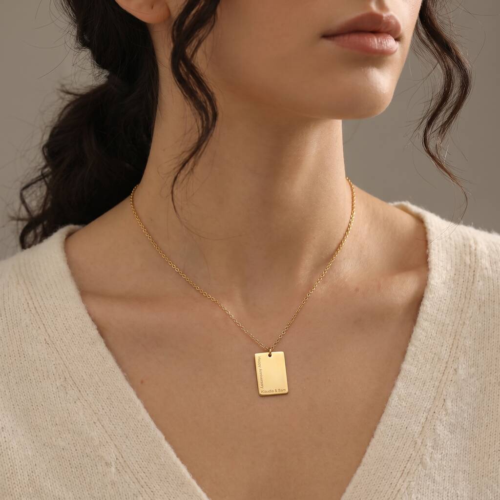 Gifts For Women Personalised Engraved Necklace