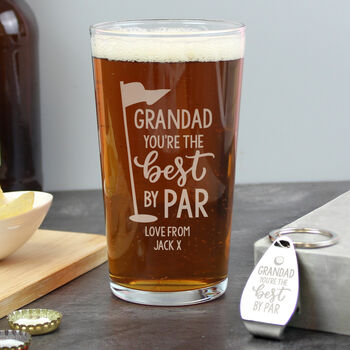 Golf Gifts Beer Glass And Bottle Opener For Him