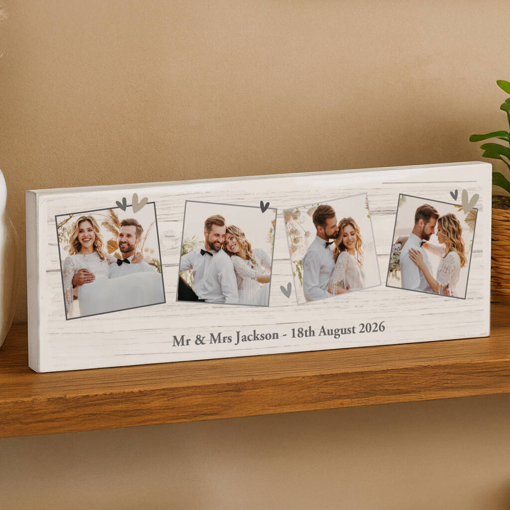 Personalised Photo Mantel Block Gift