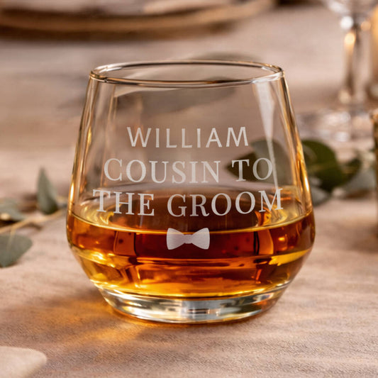 Groomsmen Gifts Personalised Whiskey Glass For Weddings