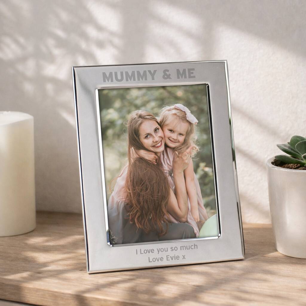 Mothers Day Gifts Mummy And Me Silver 5x7 Photo Frame
