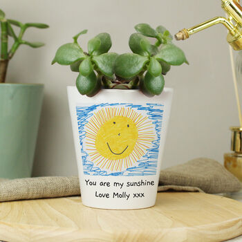 Personalised Plant Pot With Photo Gift for Parents