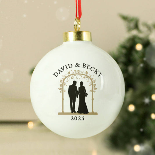 Mr And Mrs Christmas Bauble