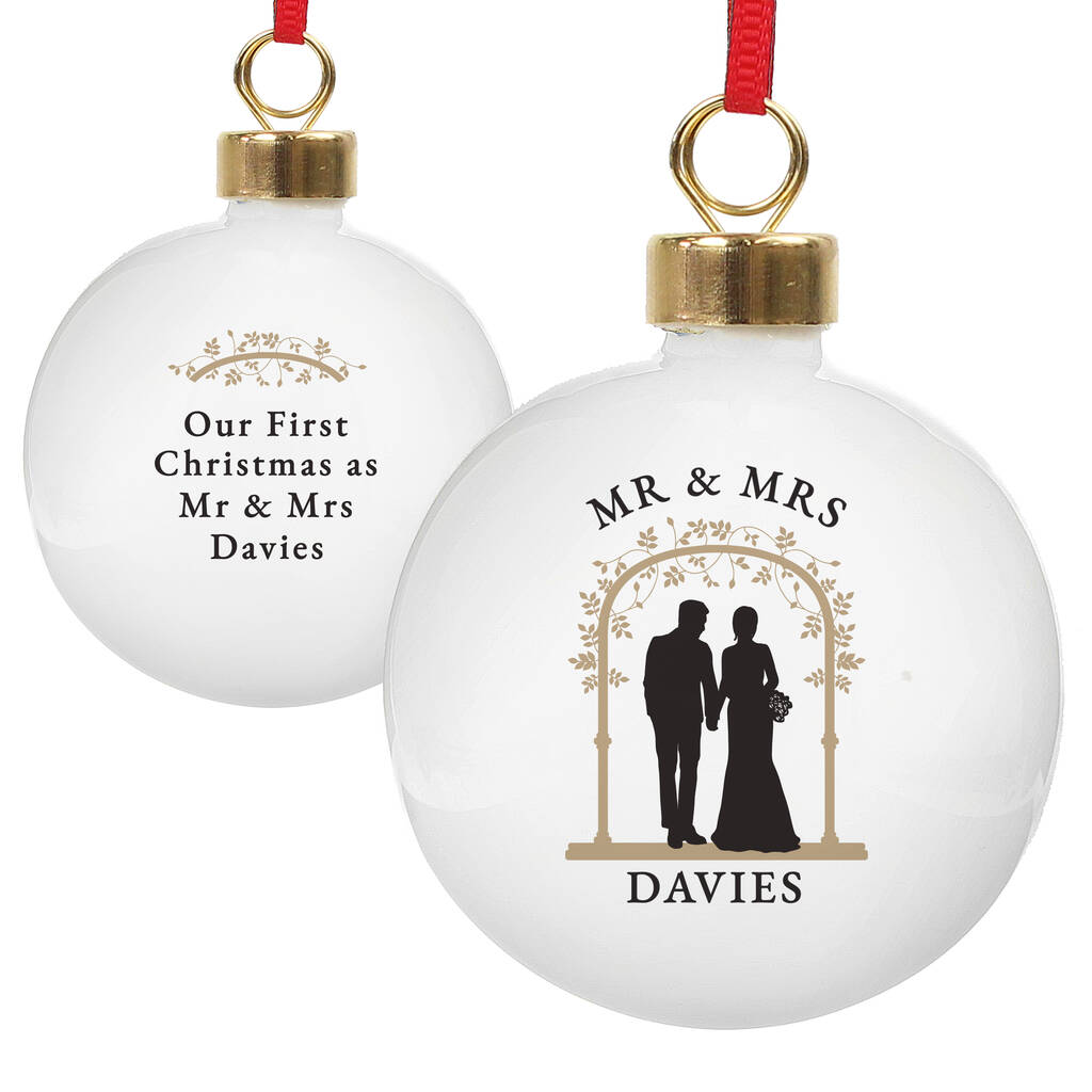 Mr And Mrs Christmas Bauble