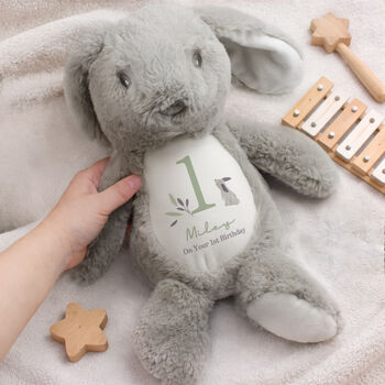 New Baby Gifts Personalised Cuddly Bunny Soft Toy