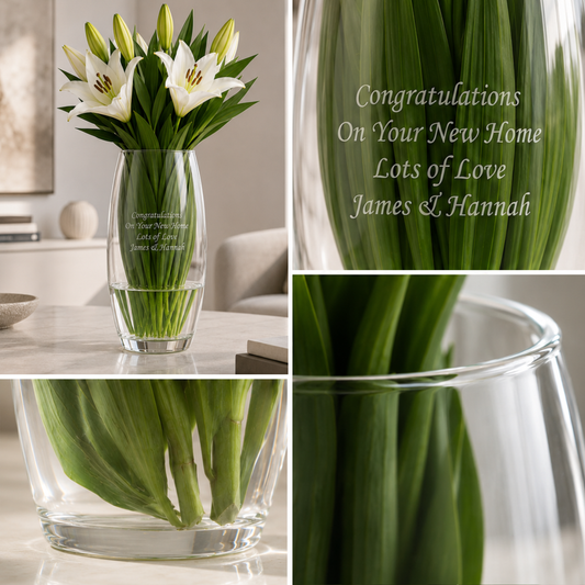 Housewarming Gifts Personalised Flower Vase