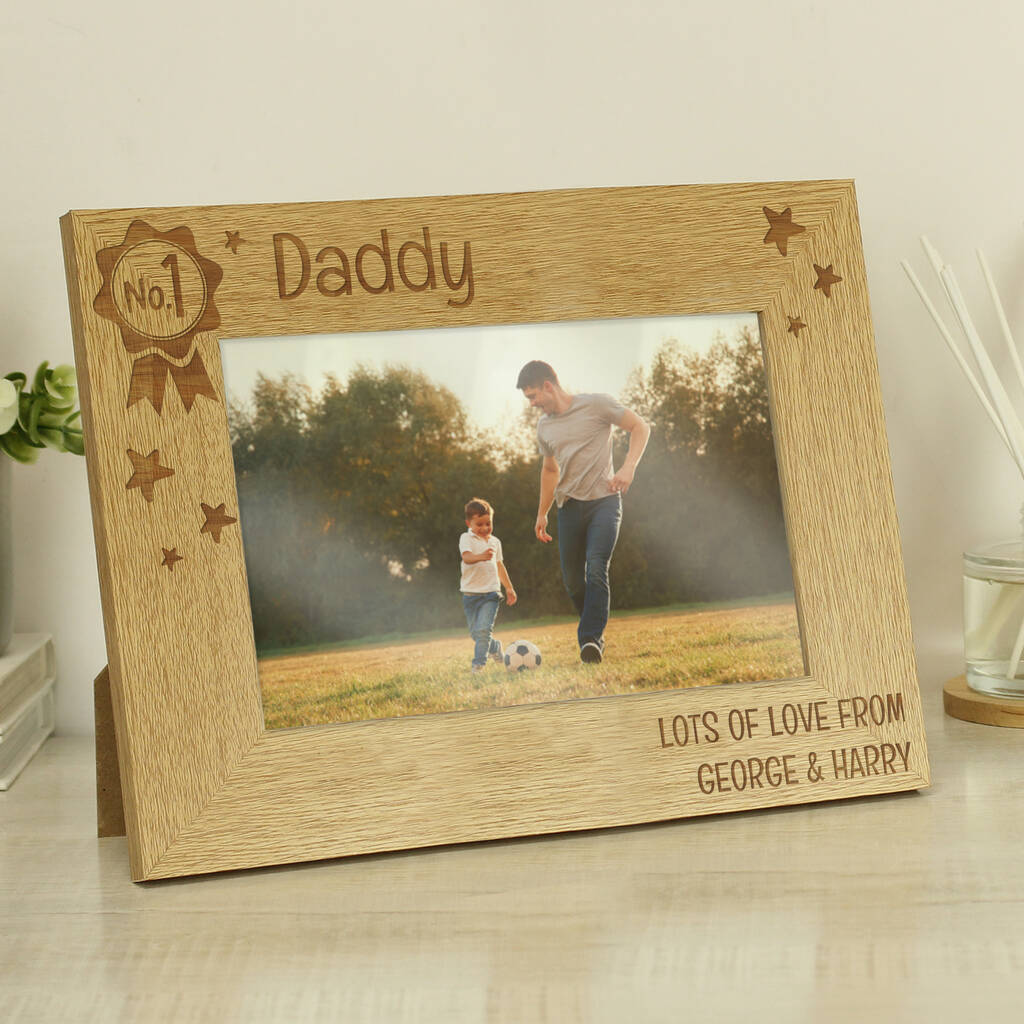 Number One Dad Photo Frame Personalised Dad Gifts