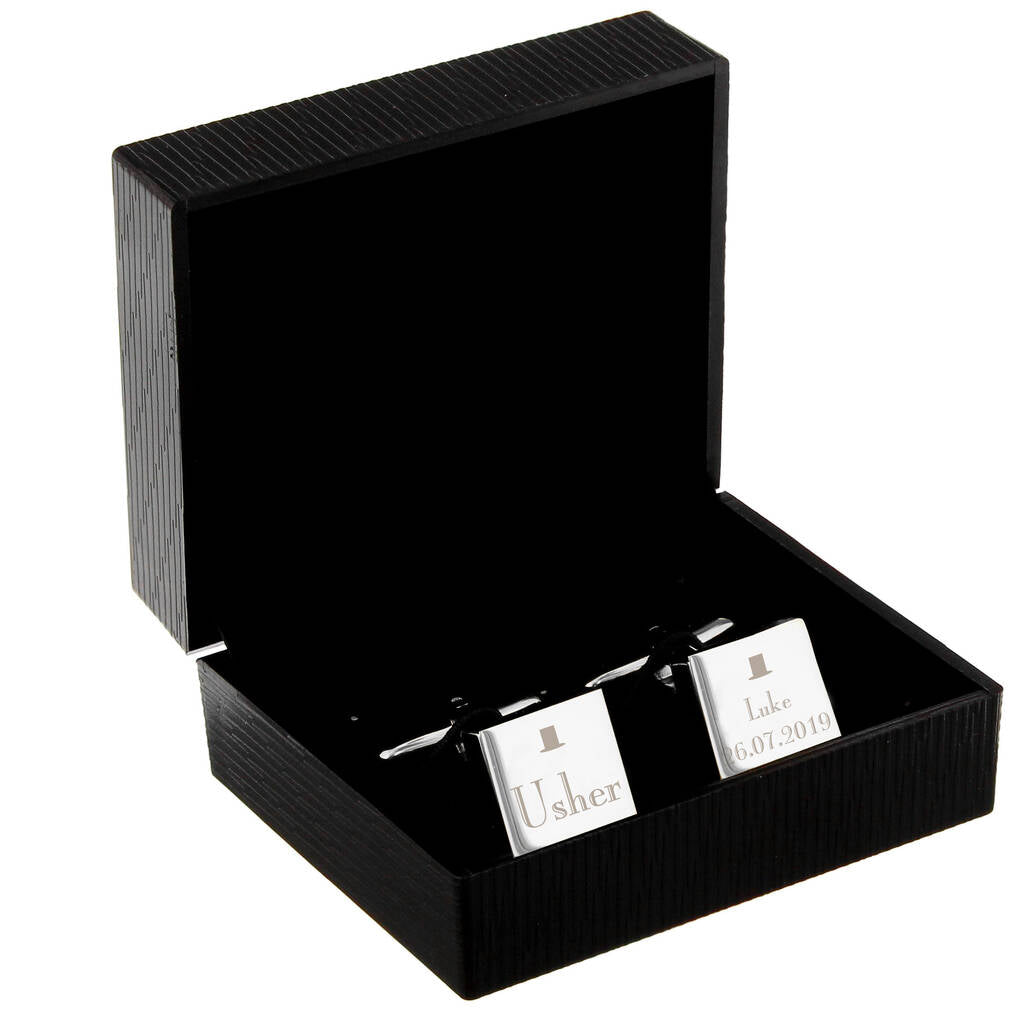 Personalised Cufflinks Wedding Roles