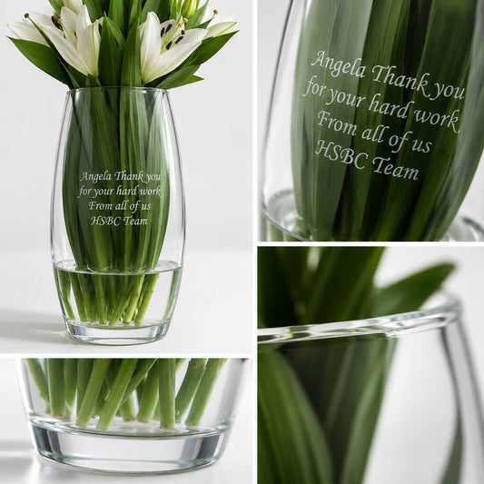 Personalised Flower Vase Corporate Gift