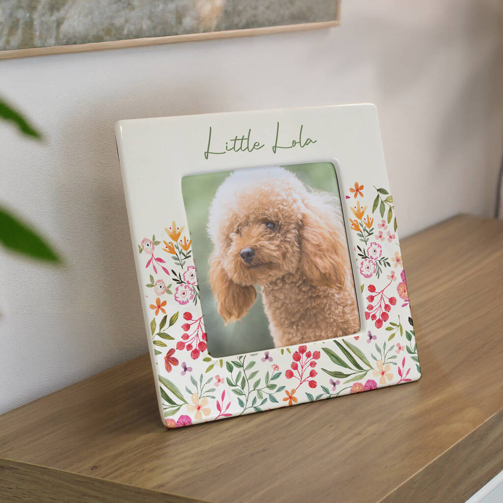Personalised Floral Photo Frame Gift For Women