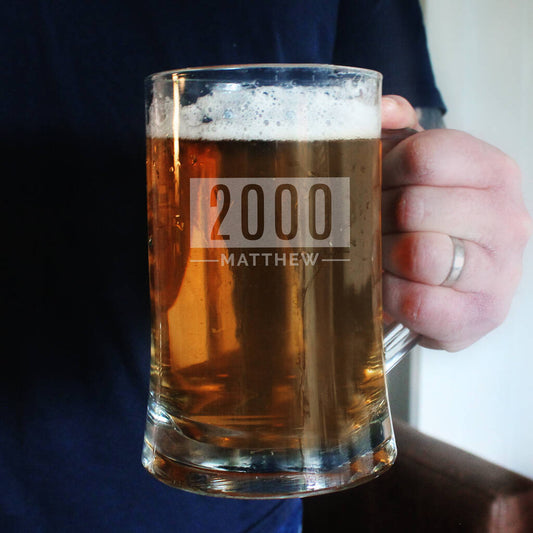 Personalised Pint Glass Tankard Gifts For Him