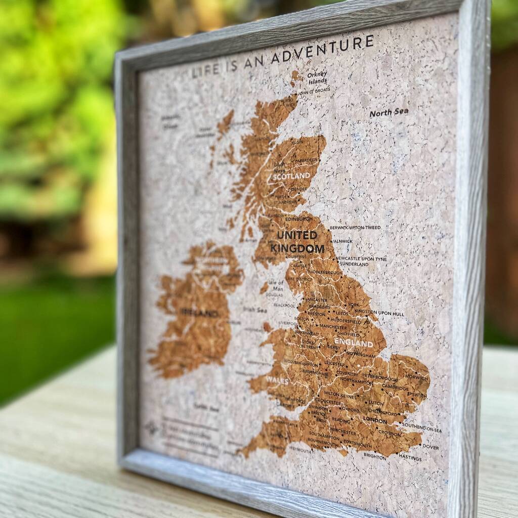 UK Ireland Cork Map Cork Board With Push In Pins