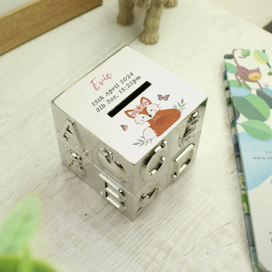 Silver Money Box For Girls Personalised Gifts