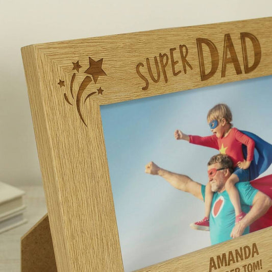 Super Dad Photo Frame Fathers Day Gifts 6x4
